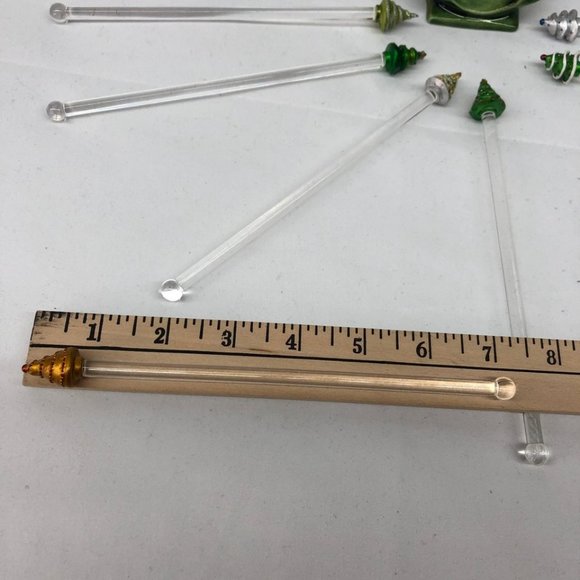 Christmas Tree Napkin Rings (3) & Stir Sticks (12) - Picture 8 of 8